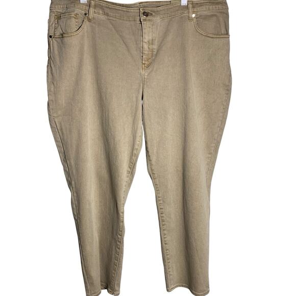 Chico's Jeans NWT Size 4 (20) Perfect Stretch Girlfriend Slim Ankle Mocha Latte - Picture 2 of 8